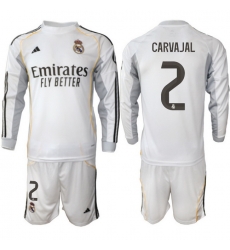 Men Real Madrid 2026 Soccer Jerseys White Long #2 CARVAJAL Men Real Madrid 2026 Soccer Jerseys White Long #2 CARVAJAL