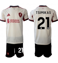 Men Liverpool 2026 Soccer Jerseys Beige #21 TSIMIKAS Men Liverpool 2026 Soccer Jerseys Beige #21 TSIMIKAS
