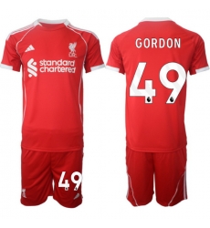 Men Liverpool 2026 Soccer Jerseys Red #49 GORDON Men Liverpool 2026 Soccer Jerseys Red #49 GORDON