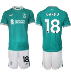 Men Liverpool 2026 Soccer Jerseys Teal #18 GAKPO Men Liverpool 2026 Soccer Jerseys Teal #18 GAKPO