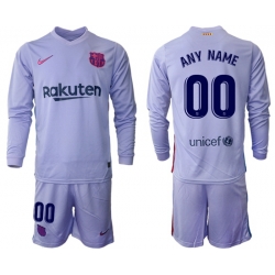 Men Barcelona Long Sleeve Soccer Jerseys 533 Customized