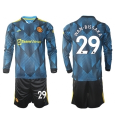 Men Manchester United Long Sleeve Soccer Jerseys 544