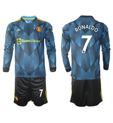 Men Manchester United Long Sleeve Soccer Jerseys 555