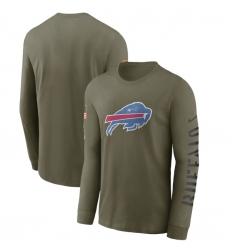 Men Buffalo Bills Olive 2022 Salute To Service Long Sleeve T Shirt