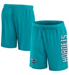 Men Charlotte Hornets Teal Post Up Mesh Shorts 