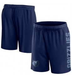 Men Memphis Grizzlies Navy On Court Practice Warmup Performance Shorts 