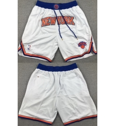 Men New York Knicks White Shorts II
