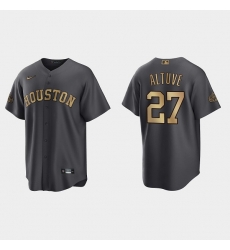 Men's Houston Astros #27 Jose Altuve Charcoal 2022 All-Star Cool Base Stitched Baseball Jersey