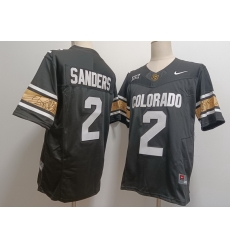 Colorado Buffaloes #2 Shedeur Sanders BlackWhite New