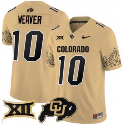 Men Colorado Buffaloes #10 Xavier Weaver Gold Vapor Limited Stitched Football Jersey