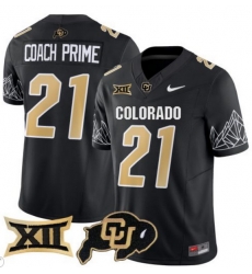 Men Colorado Buffaloes #21 Coach Prime Black Vapor Limited Stitched Football Jersey