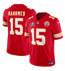 Youth Kansas City Chiefs 15 Patrick Mahomes Red 2023 F U S E  Vapor Untouchable Limited Stitched 2024 Super Bowl LVIII Jersey