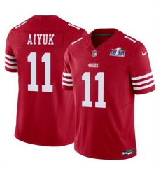 Youth San Francisco 49ers 11 Brandon Aiyuk Red 2023 F U S E  Vapor Limited Stitched Football 2024 Super Bowl LVIII Jersey