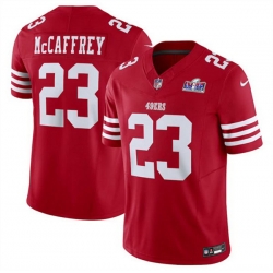 Youth San Francisco 49ers 23 Christian McCaffrey Red 2023 F U S E  Vapor Untouchable Limited Stitched Football 2024 Super Bowl LVIII Jersey