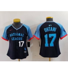 Women National League 17 Shohei Ohtani Navy 2024 All Star Limited Stitched Baseball Jersey 6