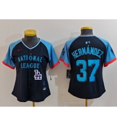 Women National League 37 Teoscar Hernandez Navy 2024 All Star Limited Stitched Baseball Jersey 5