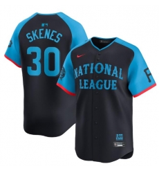 Men National League 30 Paul Skenes Navy 2024 All Star Limited Stitched Baseball Jersey