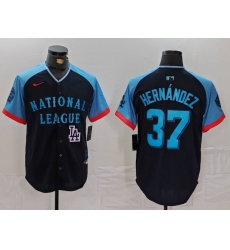 Men National League 37 Teoscar Hernandez Navy 2024 All Star Limited Stitched Baseball Jersey 2