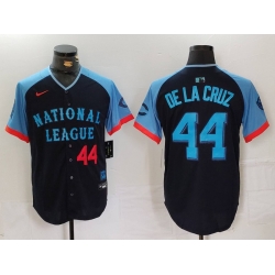 Men National League 44 Elly De La Cruz Navy 2024 All Star Limited Stitched Baseball Jersey 1