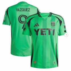 Mens Austin FC Brandon Vazquez adidas Green 2025 The Heartbeat Kit Authentic Player Jersey