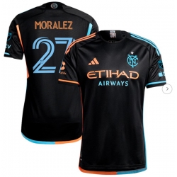 Men's New York City FC Maximiliano Moralez adidas Black 2024 24 7 Kit Authentic Player Jersey