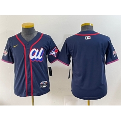 Women American League Toronto Blue Jays Blank Navy 2025 All Star Edition Limited Stitched Baseball Jersey 