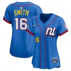 Women National League 16 Will Smith Blue 2025 All Star Edition Limited Stitched Baseball Jersey 