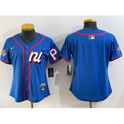 Women National League Pittsburgh Pirates Blank Blue 2025 All Star Edition Limited Stitched Baseball Jersey 