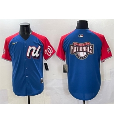 Men National League Washington Nationals Team Big Logo Blue Red Alternate 2025 All Star Edition Limited Stitched Baseball Jersey