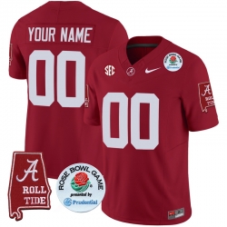 Men Women Youth Alabama Crimson Tide Rose Bowl Patch Vapor Limited Custom Jersey All Stitched Crimson