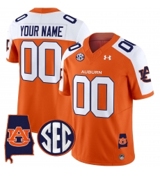 Men Women Youth Auburn Tigers 2024 Alabama Patch Vapor Limited Custom Jersey All Stitched Orange Alternate