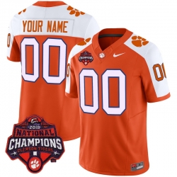 Men Women Youth Clemson Tigers Vapor Limited Custom Jersey All Stitched Orange Alternate