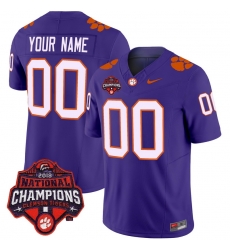 Men Women Youth Clemson Tigers Vapor Limited Custom Jersey All Stitched Purple
