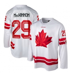 Men Canada Hockey 29 Nathan MacKinnon White 2026 Stitched Hockey Jersey Men Canada Hockey 29 Nathan MacKinnon White 2026 Stitched Hockey Jersey
