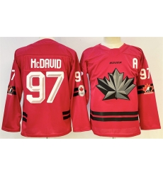 Men Canada Hockey 97 Connor McDavid Red With A Patch Stitched Jersey