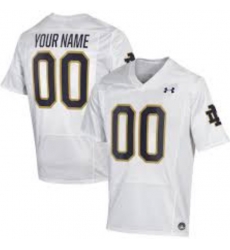 Notre Dame Fighting Irish Under Armour Replica Custom Jersey White