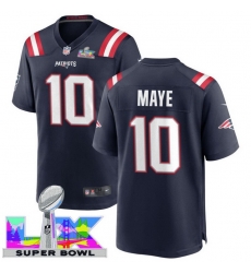 Men Women youth New England Patriots #10 Drake Maye 2025 2026 Super Bowl LX F U S E Stitched NFL Jersey Blue