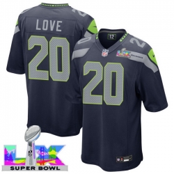 Men Women Youth Seattle Seahawks #20 Julian Love 2025 2026 Super Bowl LX F U S E Stitched NFL Jersey Blue