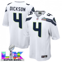 Men Women Youth Seattle Seahawks #4 Michael Dickson 2025 2026 Super Bowl LX F U S E Stitched NFL Jersey White