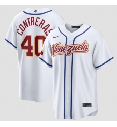 Men Venezuela Baseball 40 Willson Contreras White 2026 World Baseball Classic Home Stadium Stitched Jersey Men Venezuela Baseball 40 Willson Contreras White 2026 World Baseball Classic Home Stadium Stitched Jersey