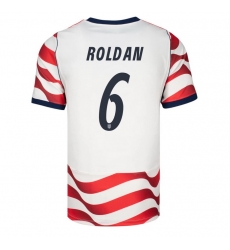 USA 2026 FIFA World Cup Soccer White Jersey Set ( Have Shorts ) Cristian Roldan #6 USA 2026 FIFA World Cup Soccer White Jersey Set ( Have Shorts ) Cristian Roldan #6