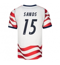 USA 2026 FIFA World Cup Soccer White Jersey Set ( Have Shorts ) James Sands #15 USA 2026 FIFA World Cup Soccer White Jersey Set ( Have Shorts ) James Sands #15